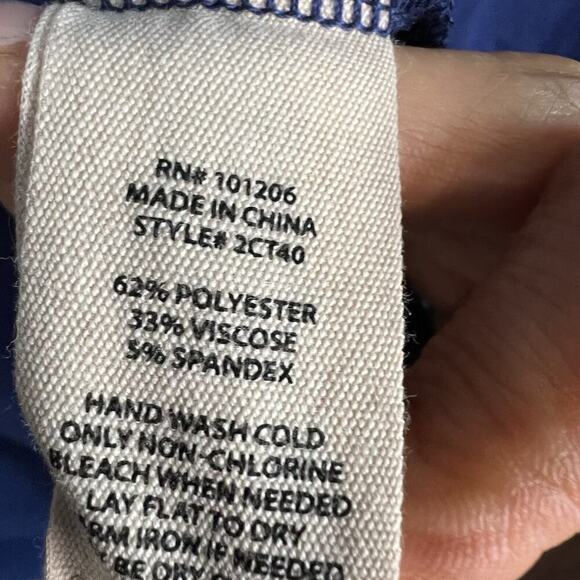 Soft Surroundings Marla Dress Womens Sz M Lagonlook Blue Knit V-Neck Midi Blue - Picture 8 of 12